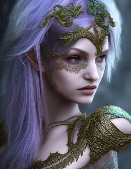 fantasy fae fairy faery elven ethereal woman hyper detailed intricately ...