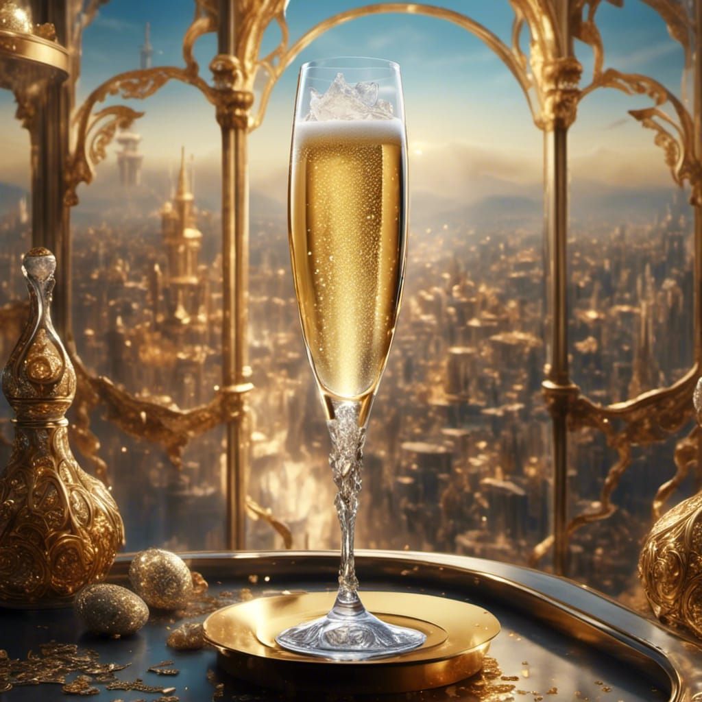 A champagne glass <lora:Celebrate:1.0>