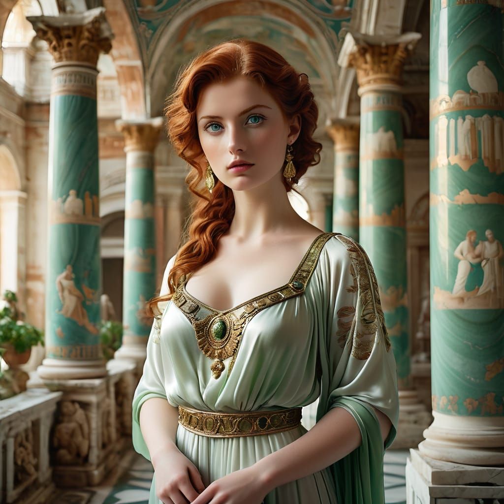 Ancient Roman aristocrat in green II