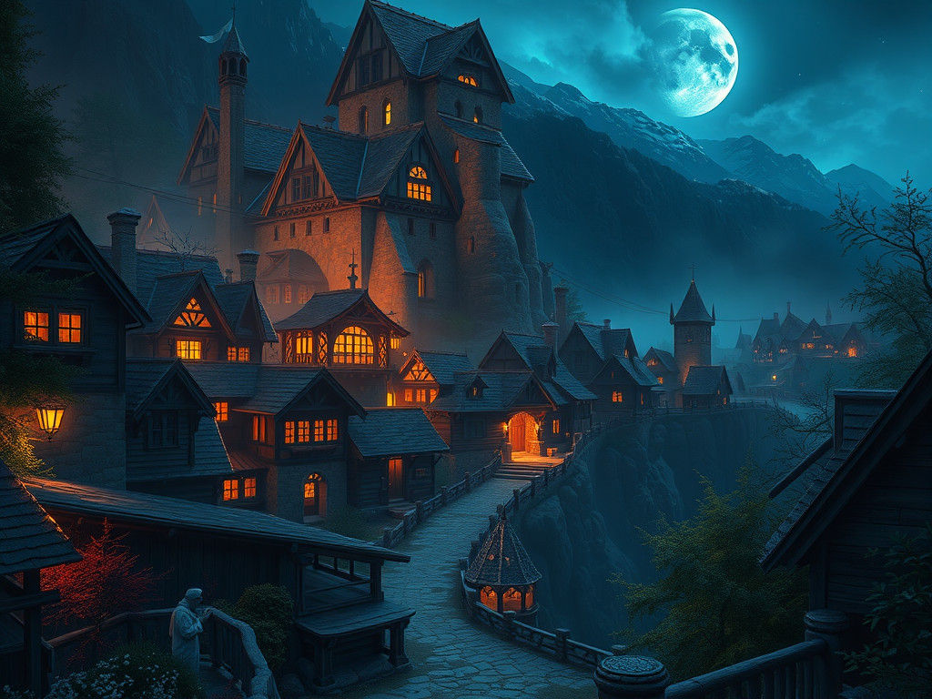 The village in the night