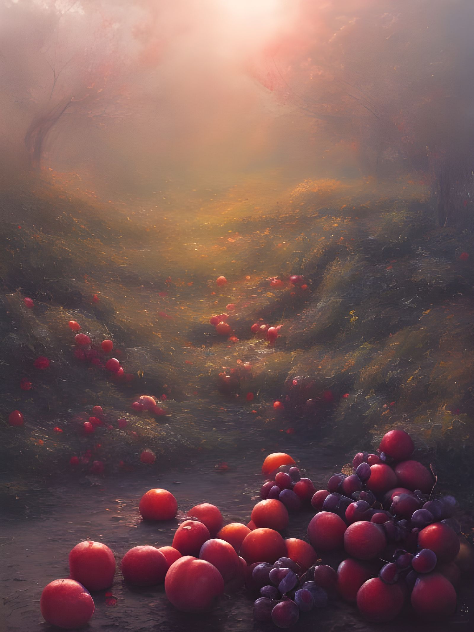 Autumn fruit orchard - AI Generated Artwork - NightCafe Creator