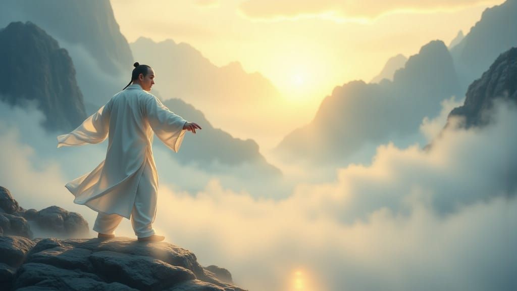 Tai Chi in the mountains 