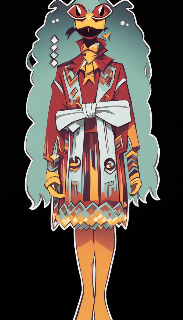 Light hot girl style Hazbin Hotel character