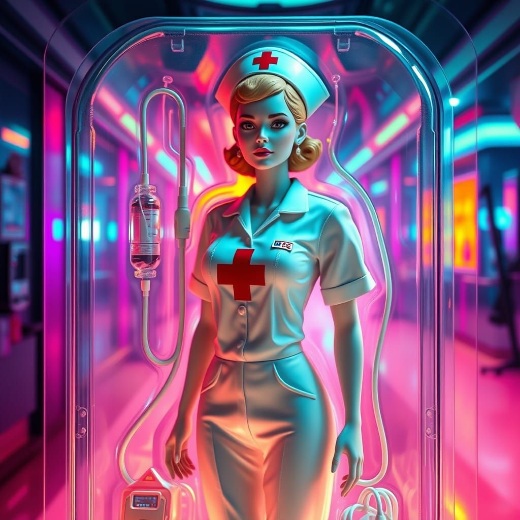 Purgatory Nurse With Hospital I.V. ACTION FIGURE!  by @Scram