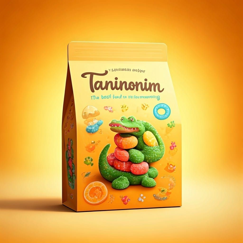 Colorful Candy Alligators Package in Digital Painting Style