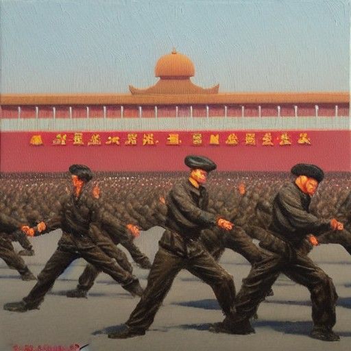Tiananmen Square protrest AI Generated Artwork NightCafe Creator