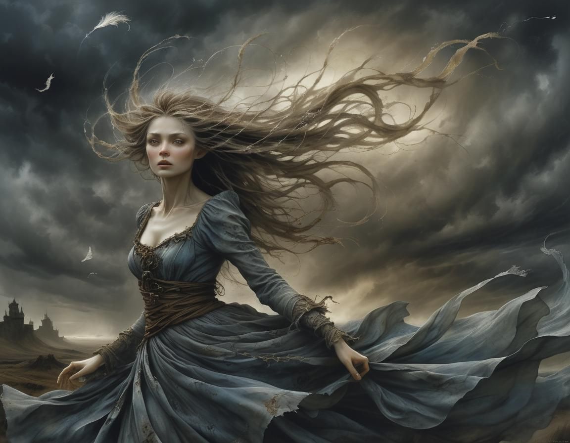 CAUGHT IN THE WIND STORM  by @BIG