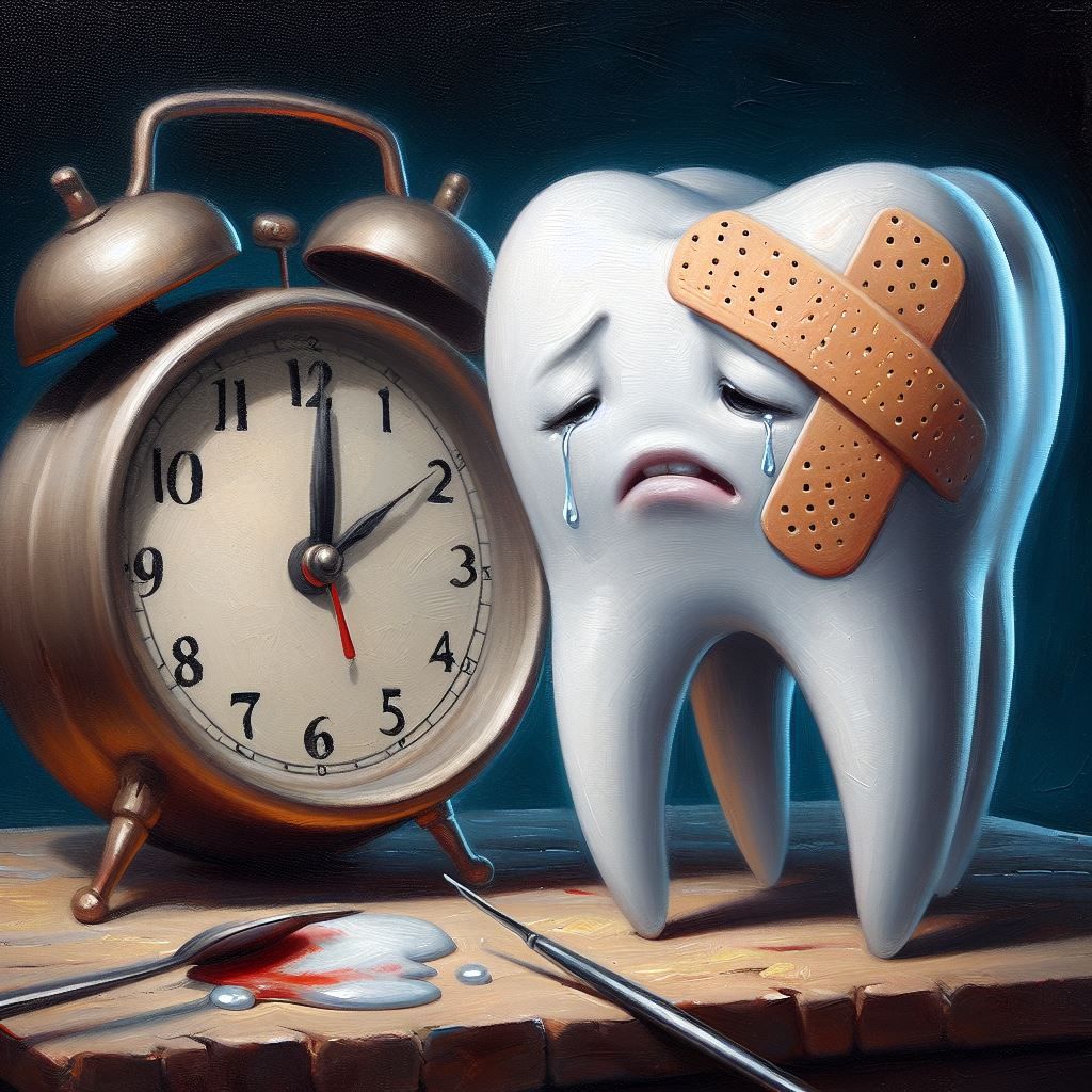 Tooth hurty dental appointment.