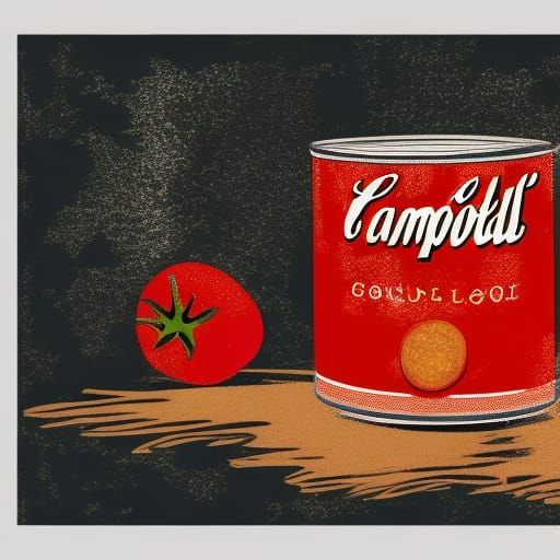 a bowl of campbells tomato soup