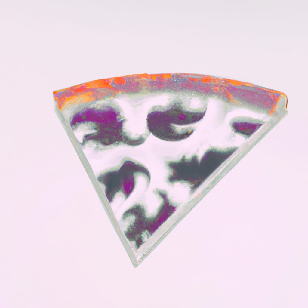 Crystal pizza 🍕 glass pizza slice 🍕 low opacity, white colors, 8k resolution concept art beautiful, dendritic, hologra...
