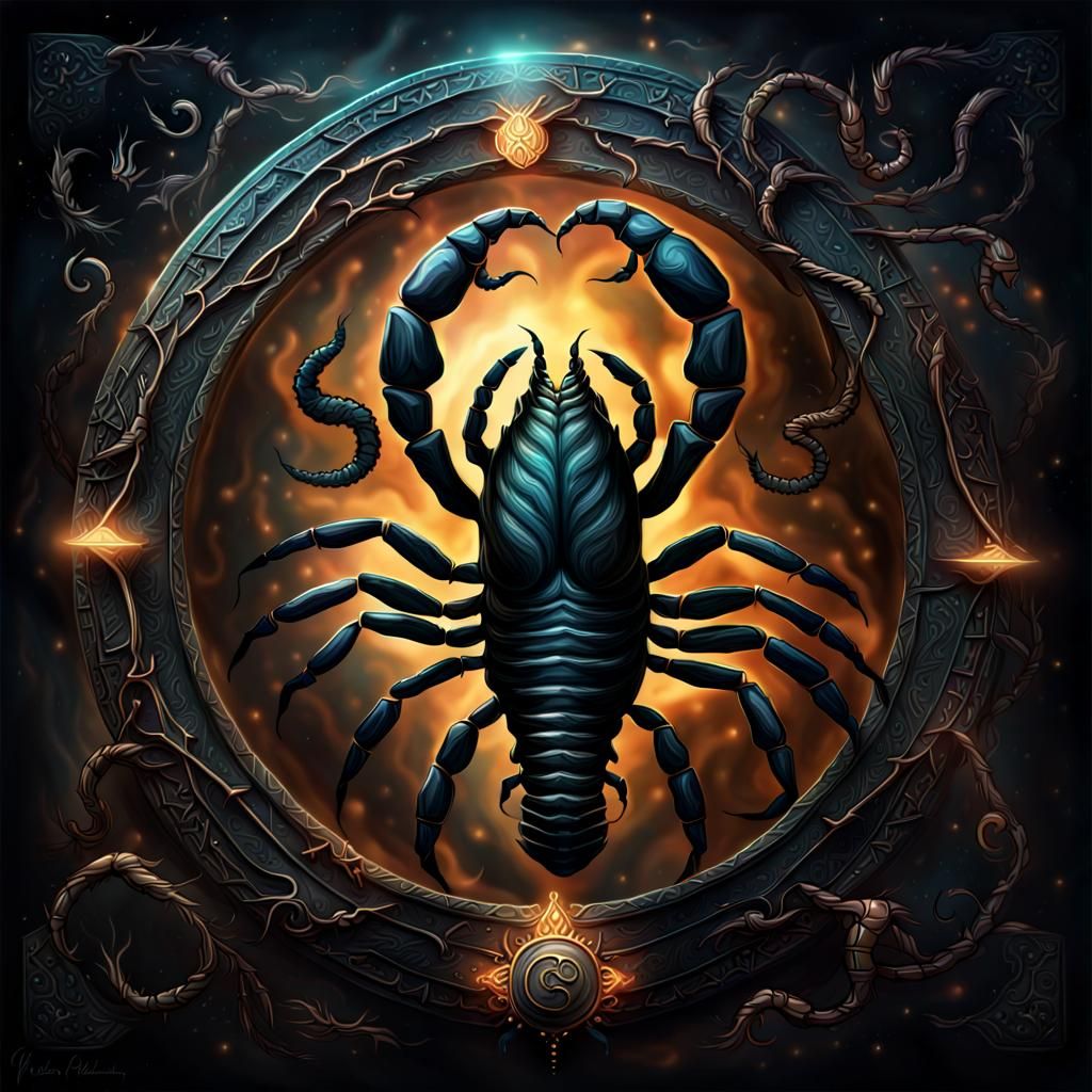Scorpio Mystical Scorpion Subject: Scorpio zodiac sign embodied by a ...