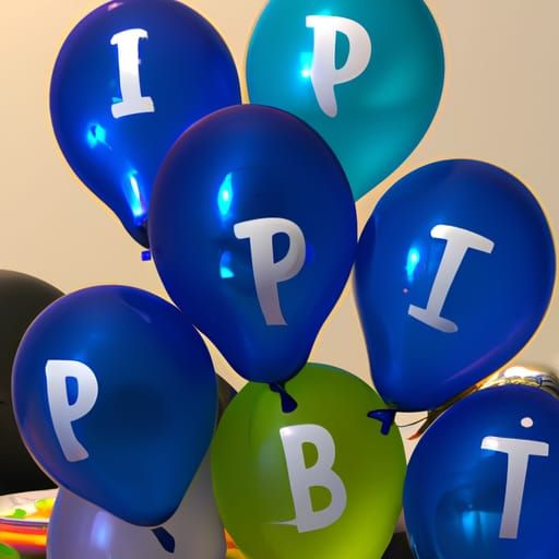 Balloons with store letters on them