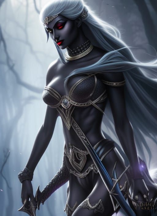 Drow Supremacy Sadness - AI Generated Artwork - NightCafe Creator