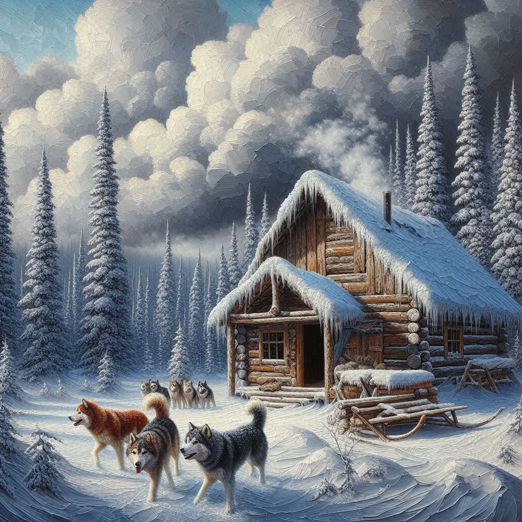 Winter landscape in Canada