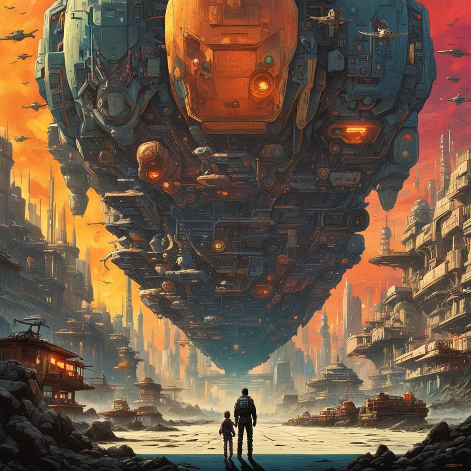 space flight (hightech fantasy), blade runner 2049, Ad Astra, Pacific Rim, postapocalypse, sci