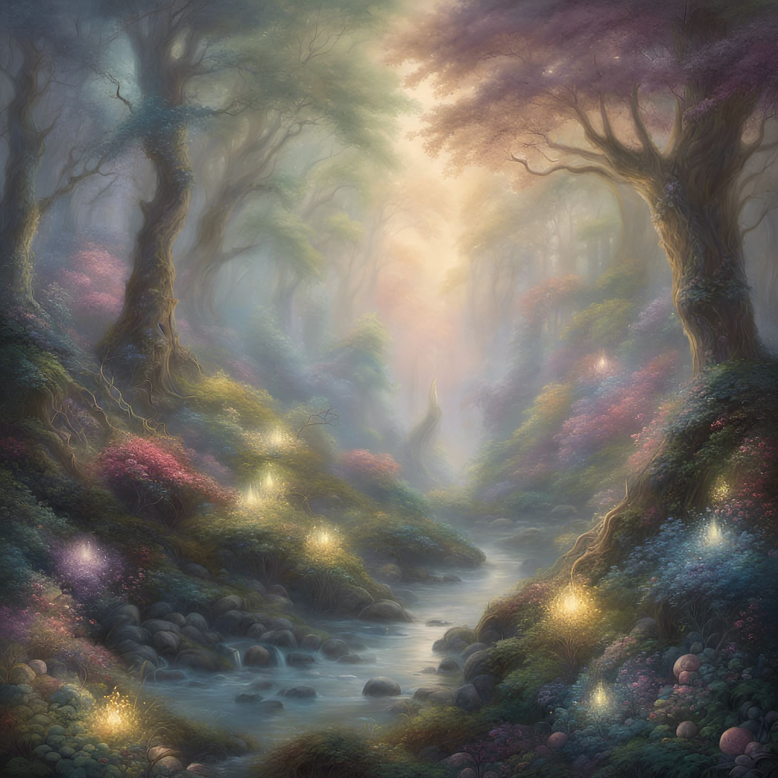 Empty majestic forest