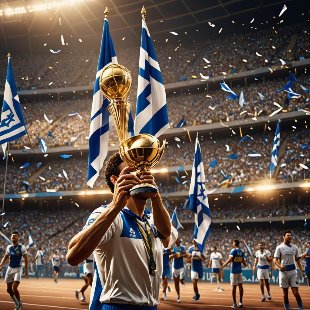 Israeli Athlete's Championship Victory in Stadium