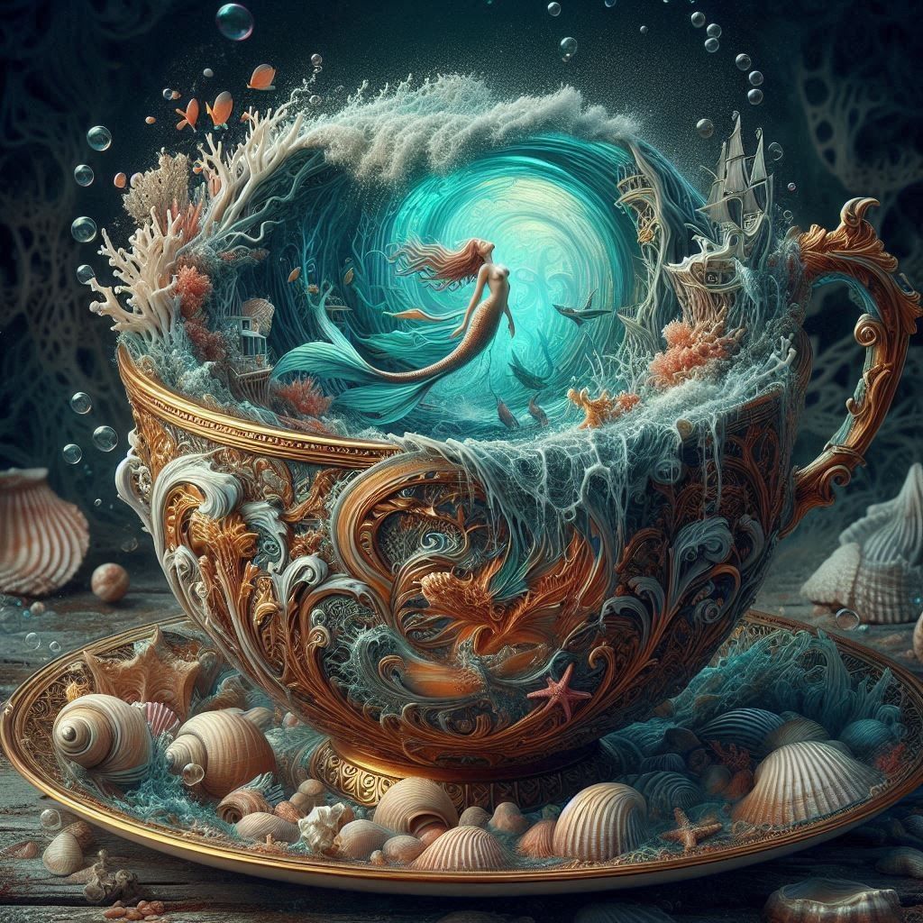 mermaid in a cup