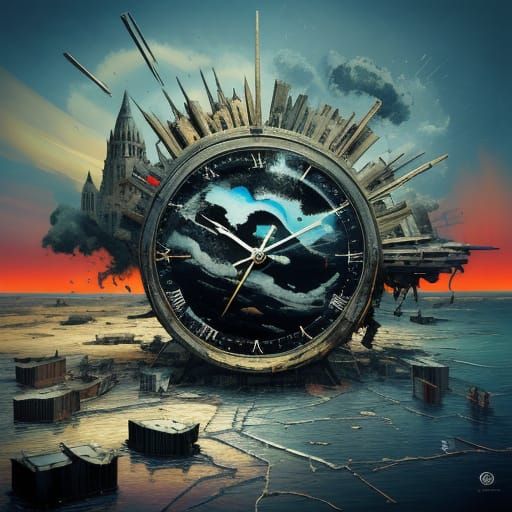 Surreal War and Peace Divided by Melting Clocks