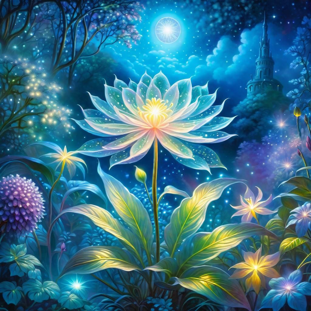 Beautiful Magical Plants Glowing in the Moonlight  by @Baby Isis