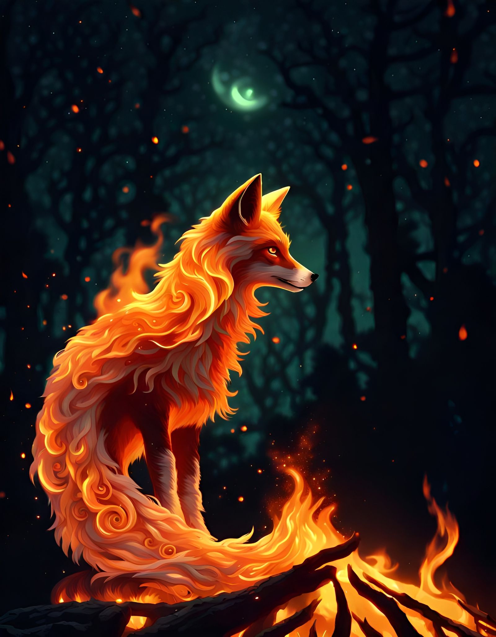 Fox of fire spirit  by @Christine Gauthier