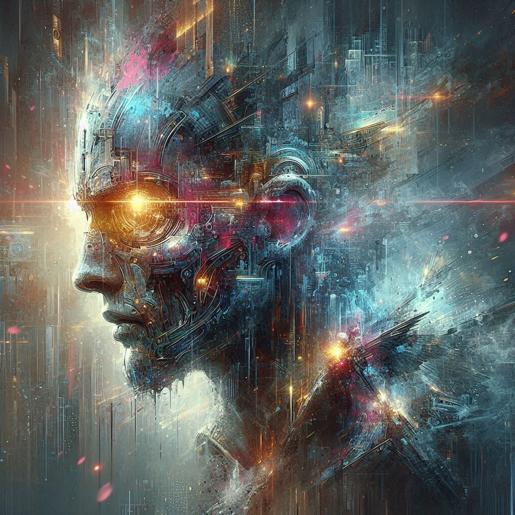 double exposure beautiful fantasy DALL-E 3 portrait landscape..