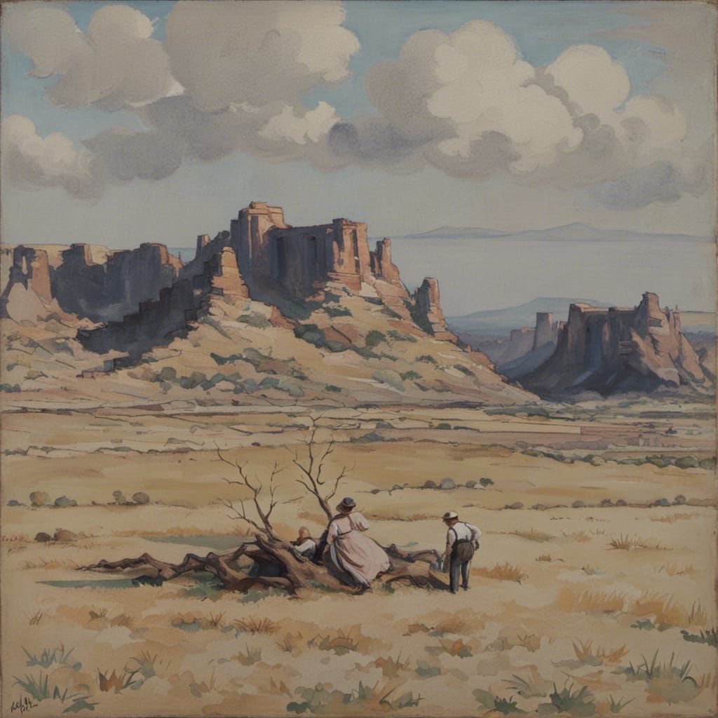 Idyllic Lake at Sunset: Painterly Landscape