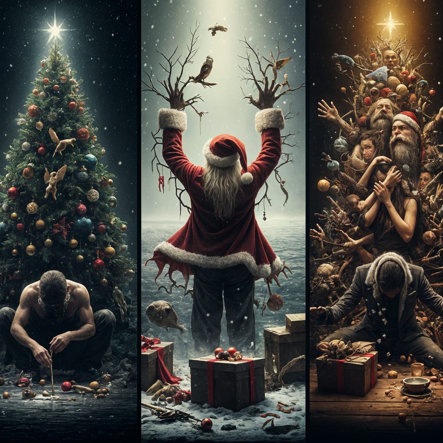 Christmas triptych