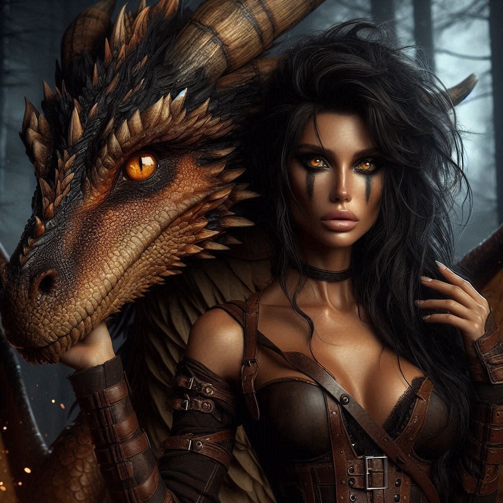 Dragon and Warrior Woman