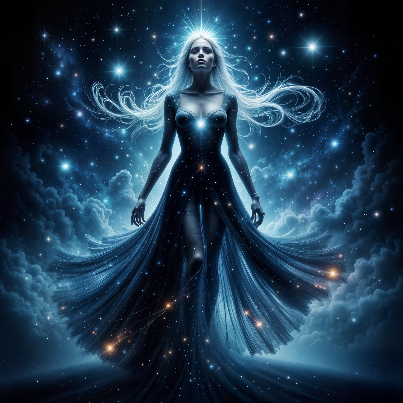 ANIMATE this picture so that throughout the animation progresses, the woman's moves two steps forward and then her head ...