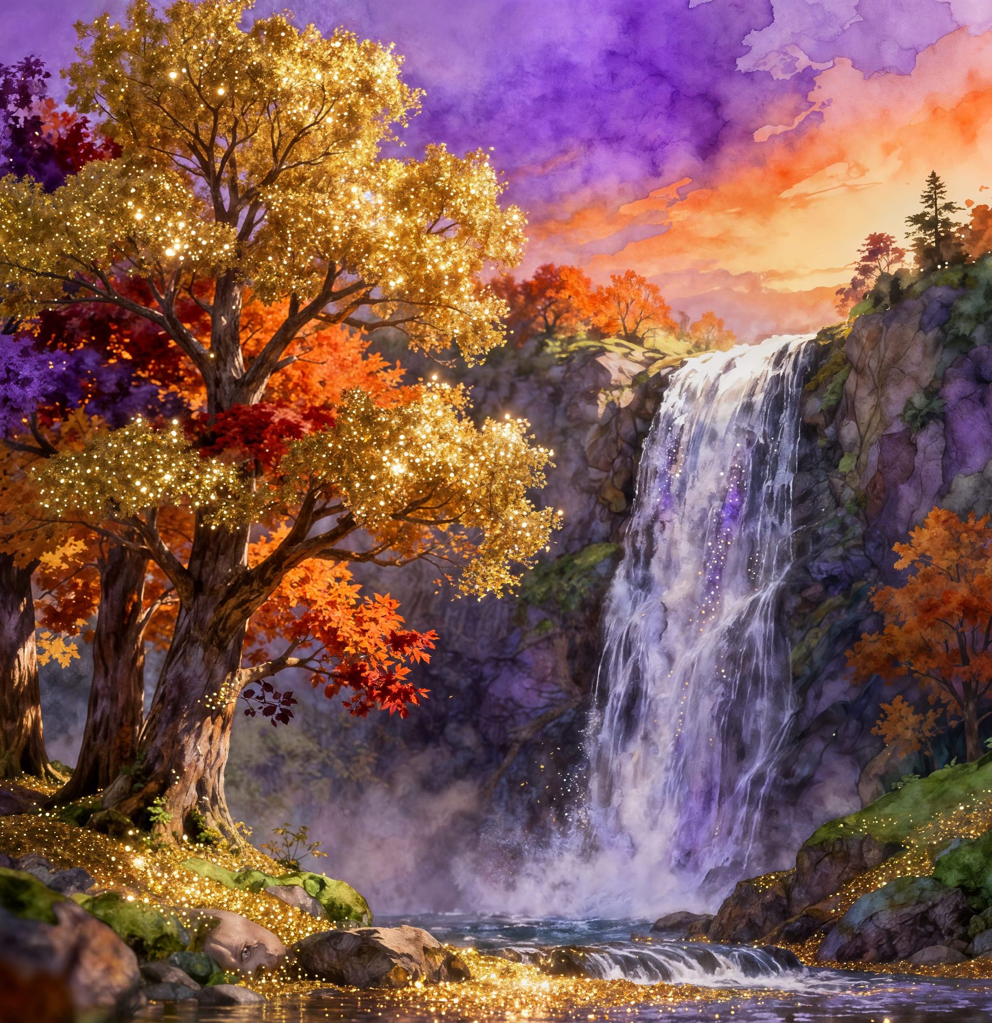 autumn waterfall