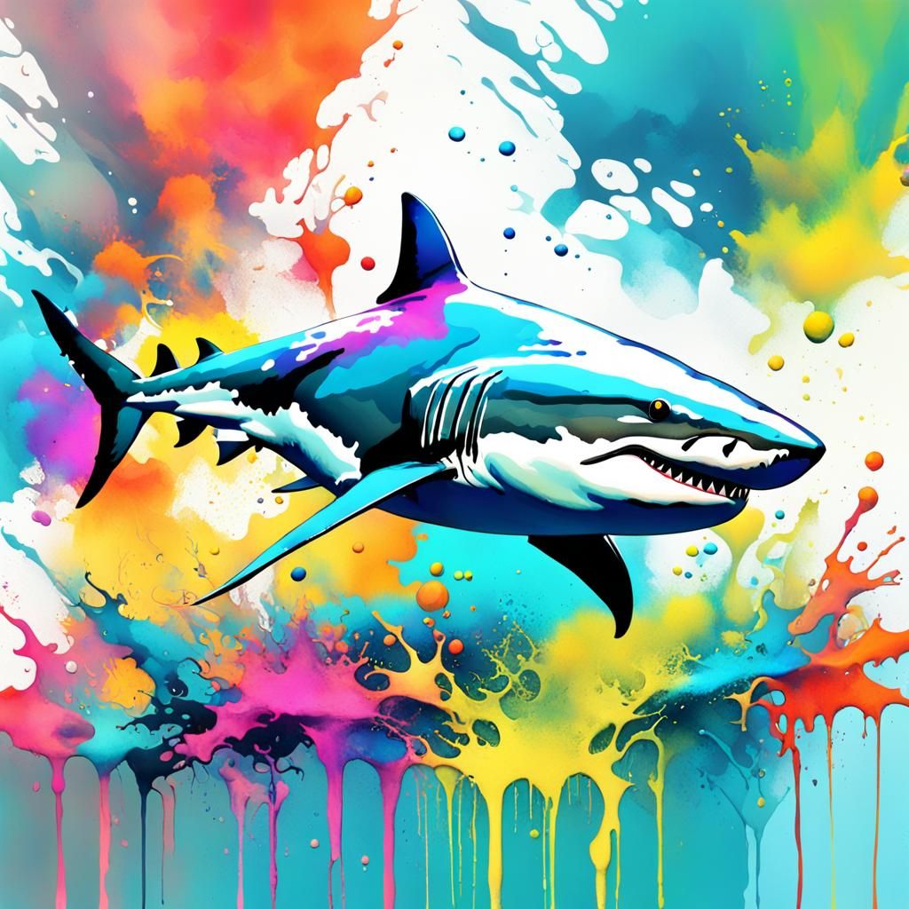 Graffiti Shark - AI Generated Artwork - NightCafe Creator