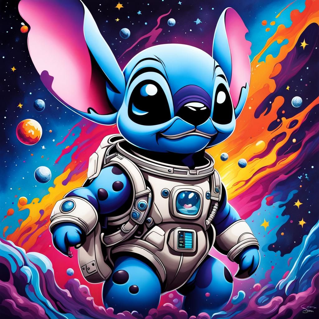 Disney Stitch and Astronaut design - AI Generated Artwork - NightCafe ...