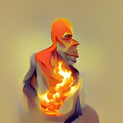 Flaming Man (Artistic) - AI Generated Artwork - NightCafe Creator