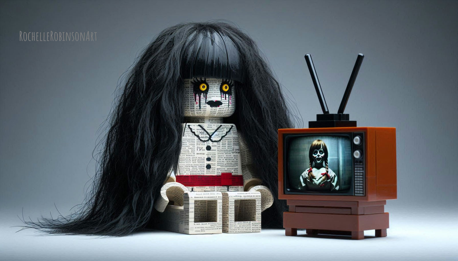 Samara and  Annabelle - Lego Art