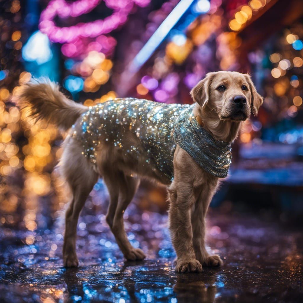 Labrador glitter