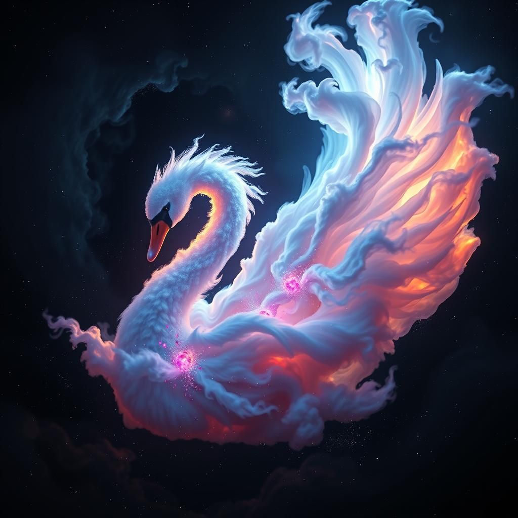 nebula swan  by @hfxj