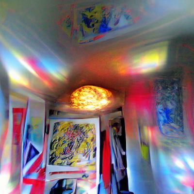 It emerges from the light