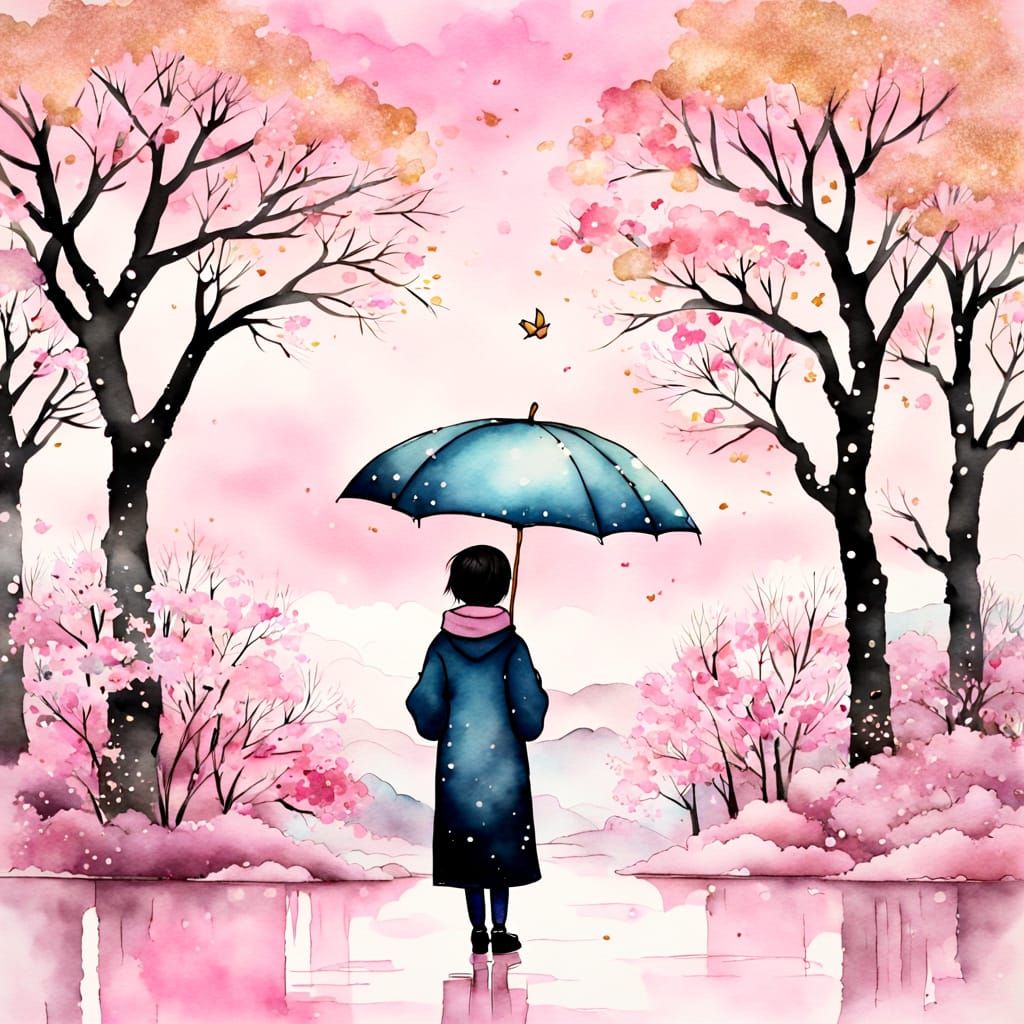 ^^Whispers of Petals in the Rain’s Embrace (6 Likes)  by @Little Rainbow