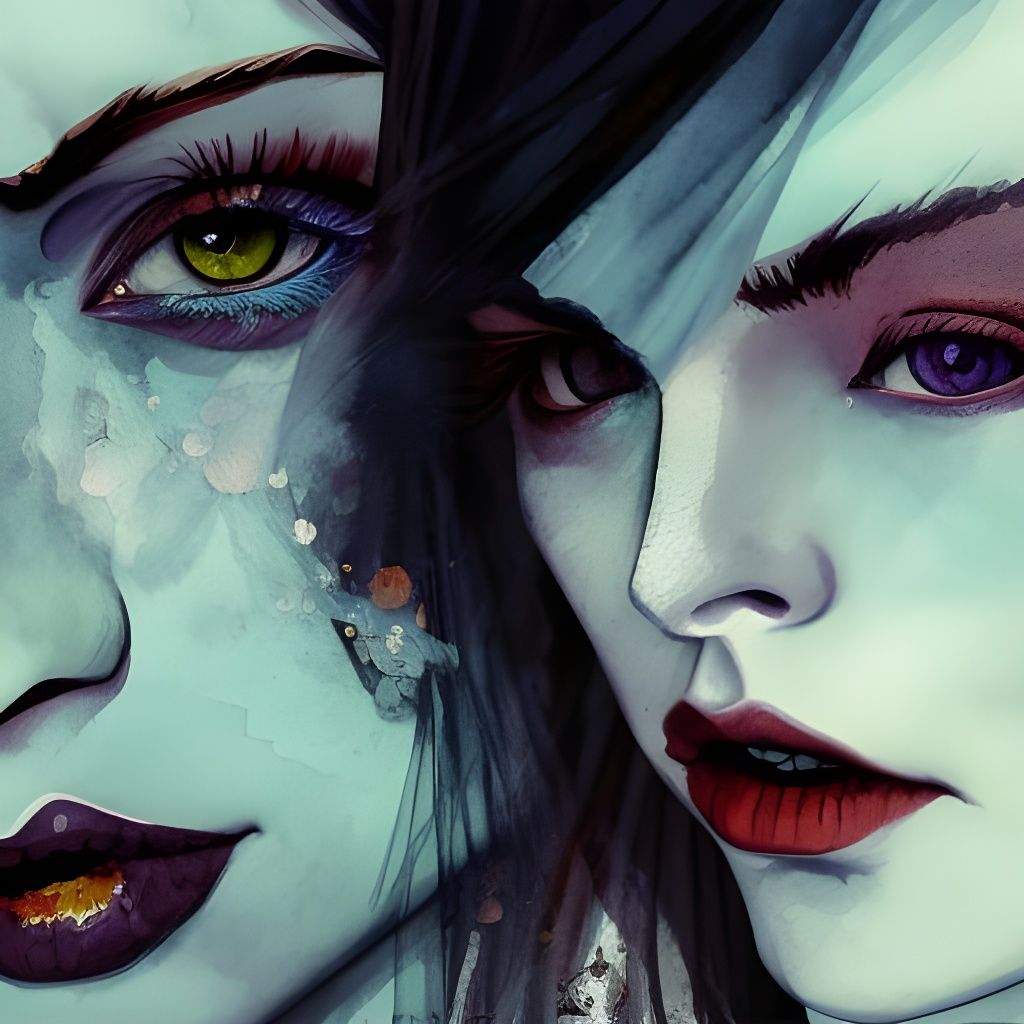 Stylish Watercolor Vampire 4