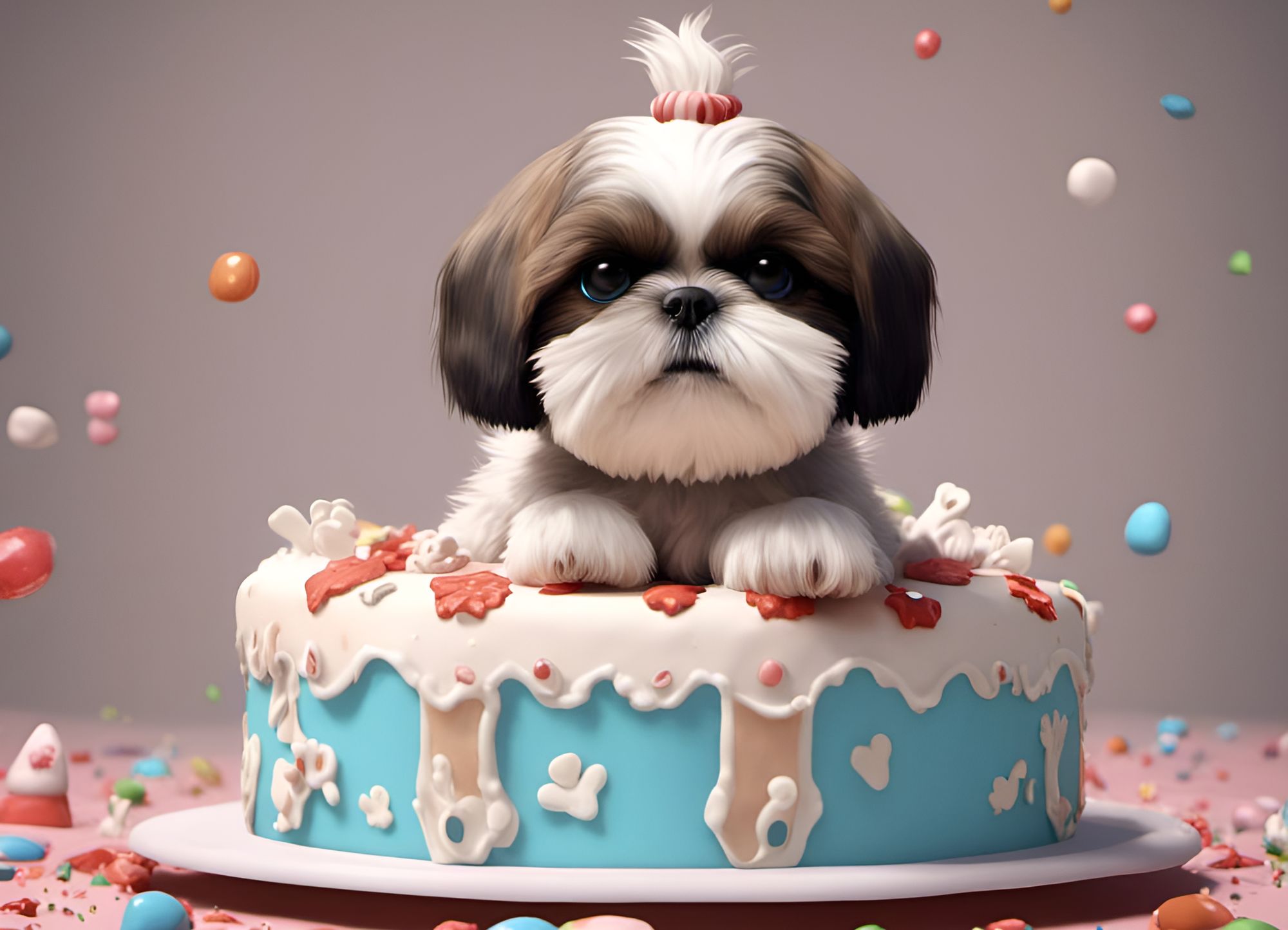 Shih Tzu Dog Cake - 3D Cake Store