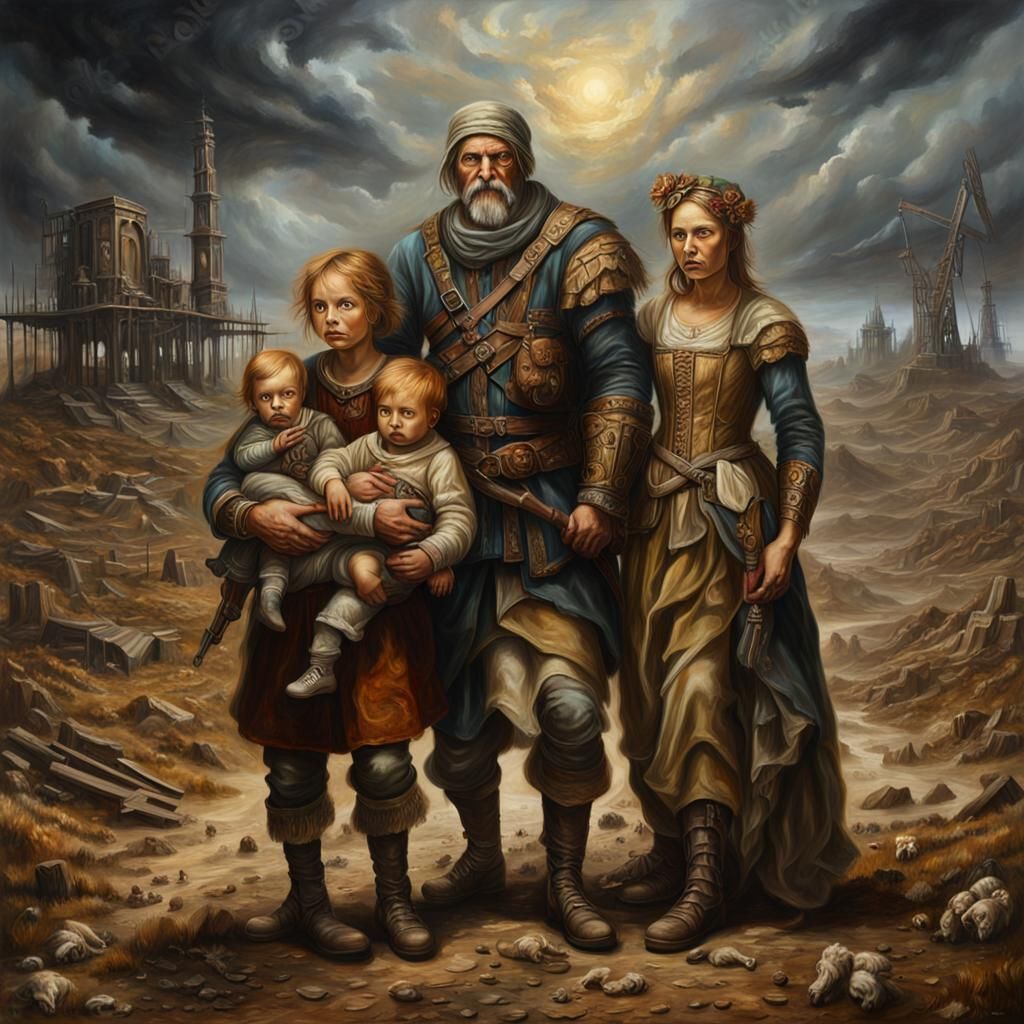 Zombie Monkey Monster Clown Cubist Picasso 