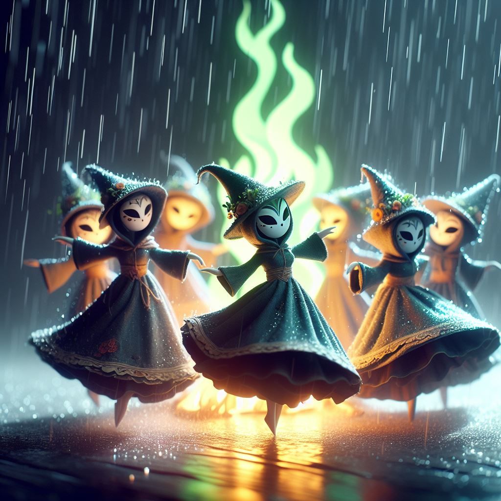 Green Flame Toy Witches