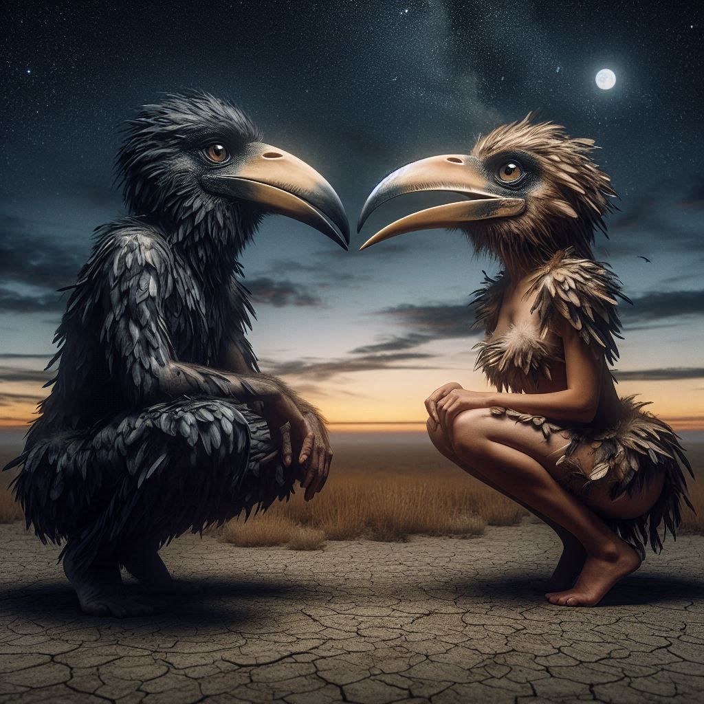 The people who transformed into birds.