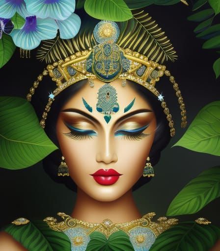 Art Deco Poster of “Gold Goddess”