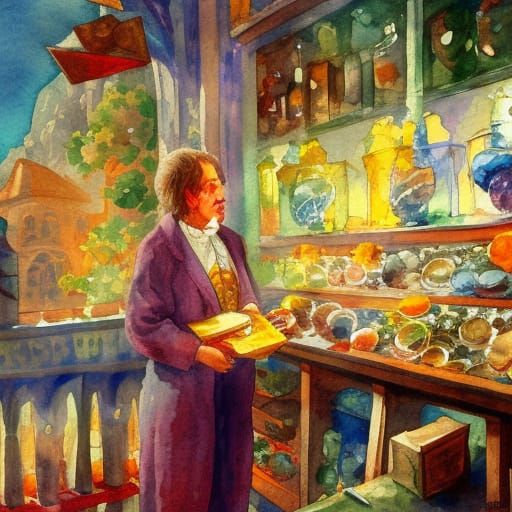 crystal merchant AI Generated Artwork NightCafe Creator