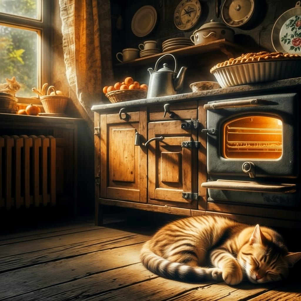 Cozy kitchen  by @Lilsilverfish