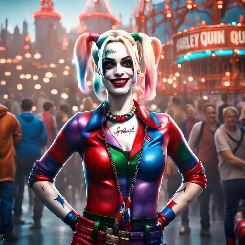 Harley Quinn theme park - AI Generated Artwork - NightCafe Creator