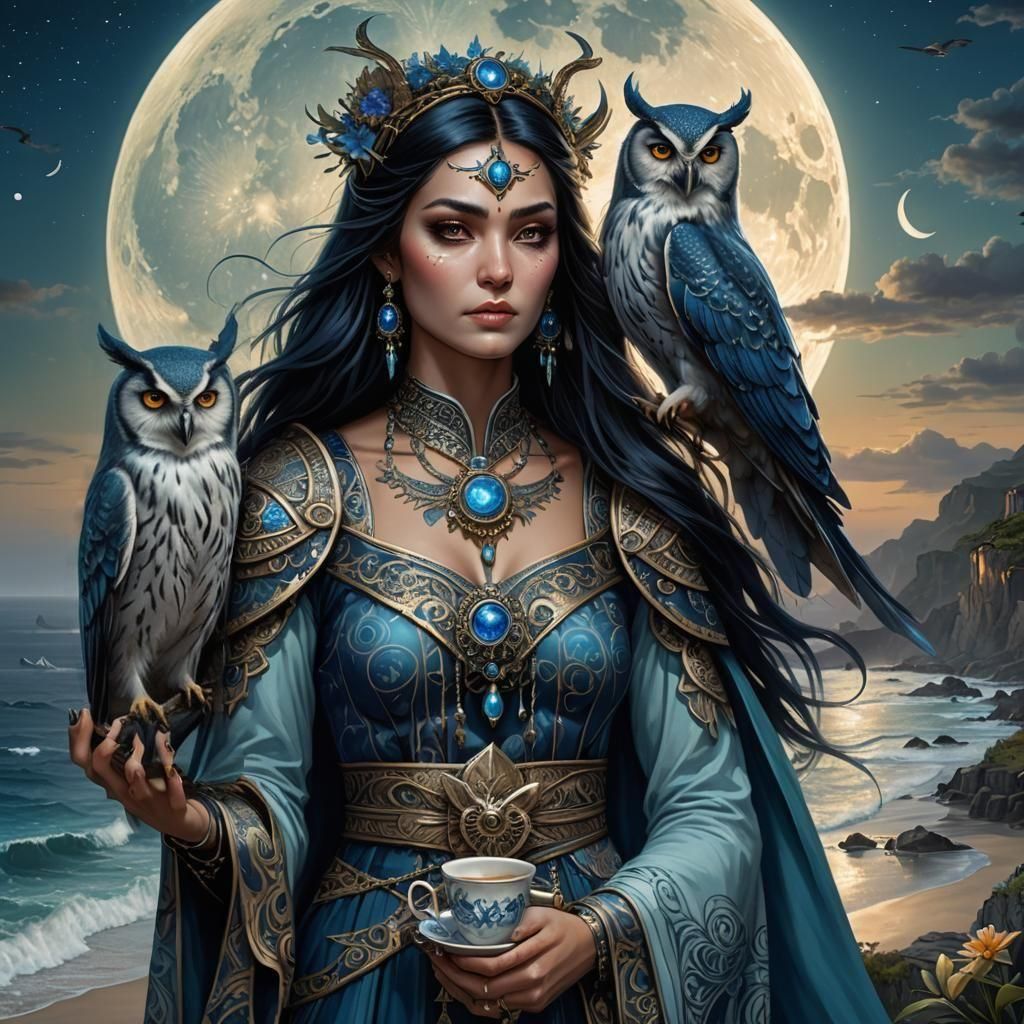 moon priestess - AI Generated Artwork - NightCafe Creator