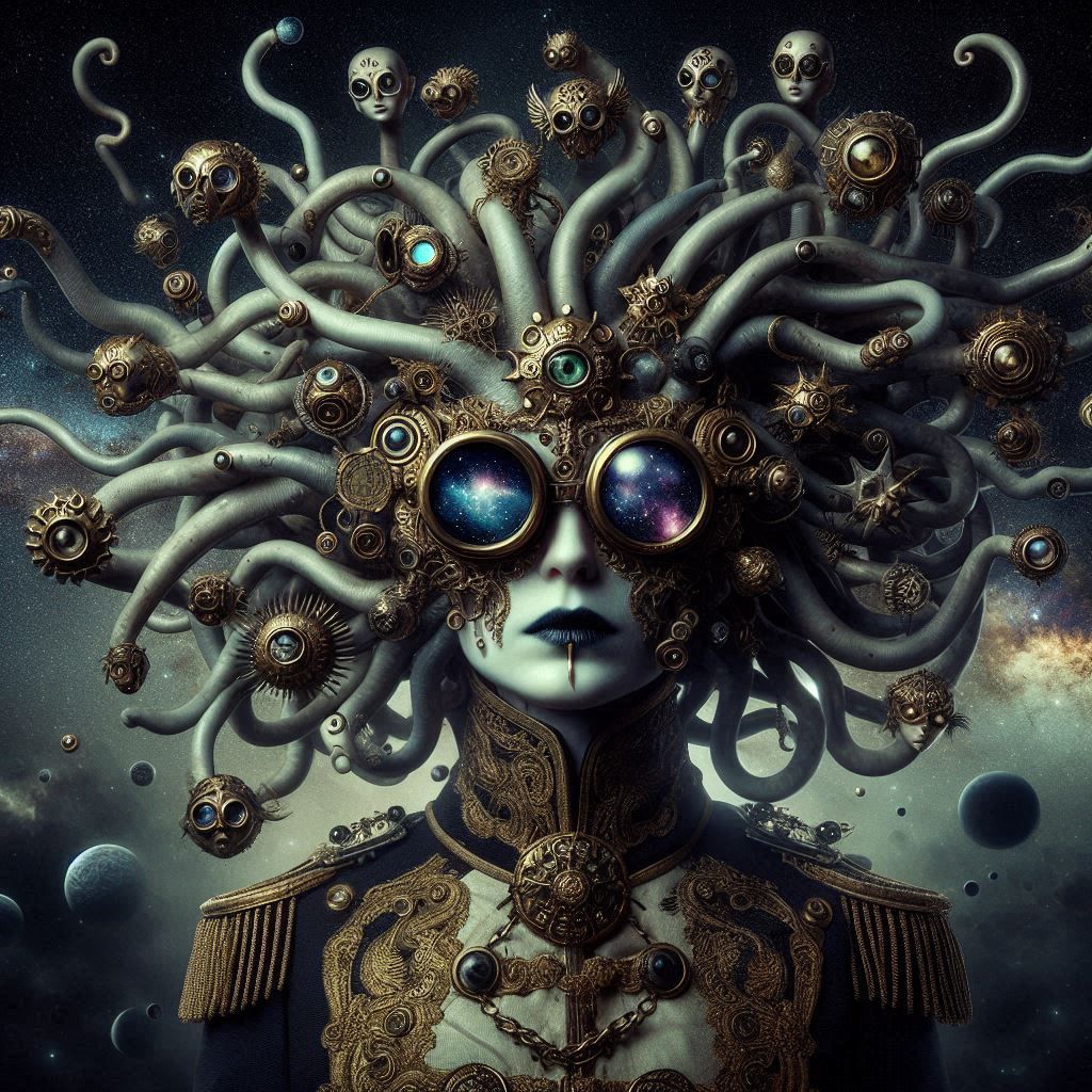 Macabre Cyberpunk Medusa